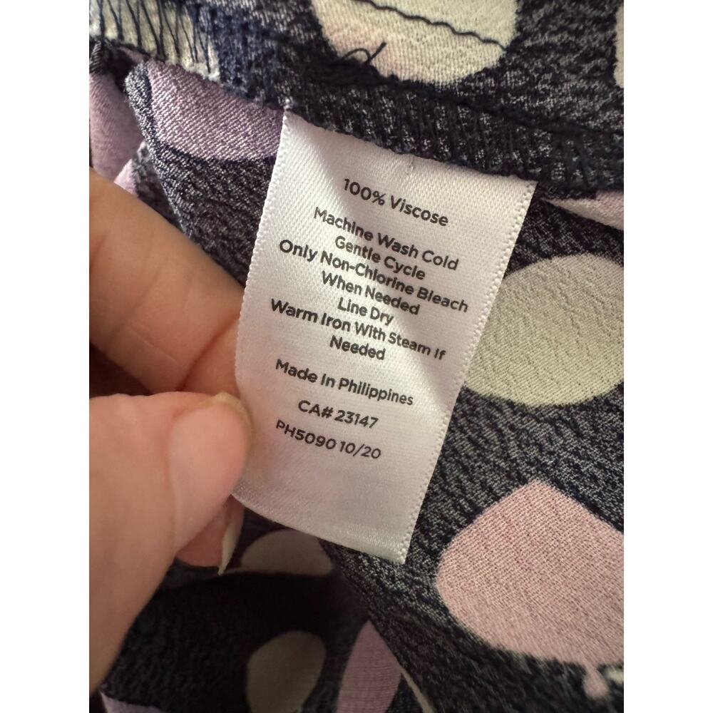 Talbots Purple Dotted Side Zip A Line Midi Skirt Women’s Size 14 - Picture 5 of 5